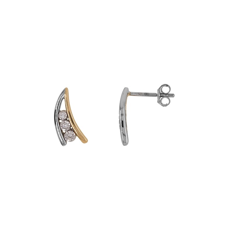 Boucles d'oreilles en or 750/000 et diamants