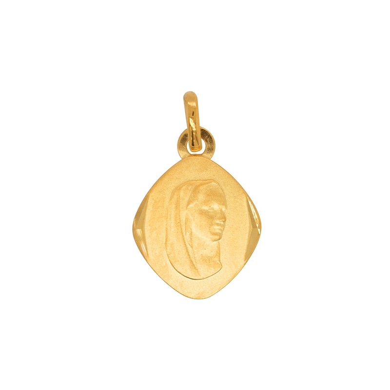 Médaille ovale Carador Vierge en or jaune 750/000