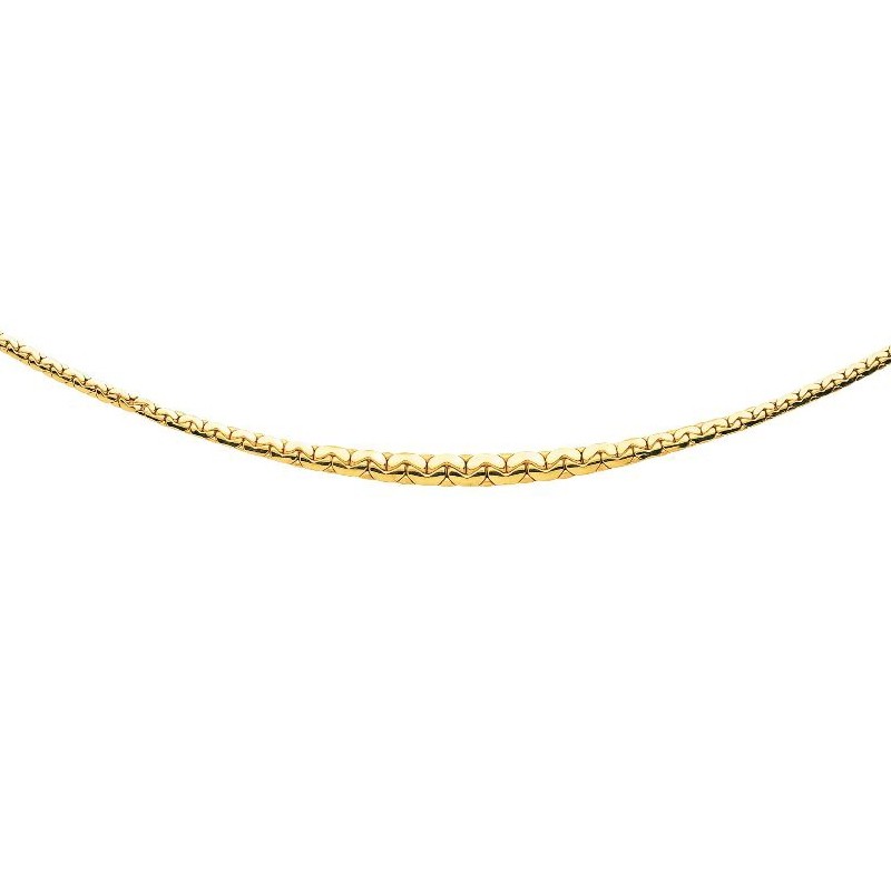 Collier CARADOR maille haricot en or jaune 18 CARATS