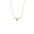 Collier Carador en Or Jaune 18K pendentif Bicolore et Emeraude