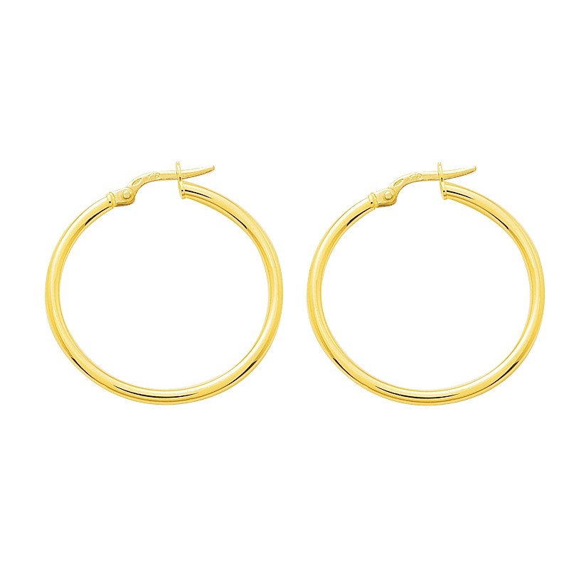 Boucles d'oreilles créoles or 375/000 CARADOR 4.5cm