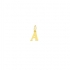 Pendentif lettre A en or jaune 750/000 CARADOR