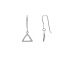 Boucles d'oreilles pendantes triangle Carador en or blanc 375/000 et oxydes de zirconium