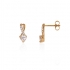 Boucles d'oreilles amour étenel Carador en or jaune 375/000 et oxydes de zirconium