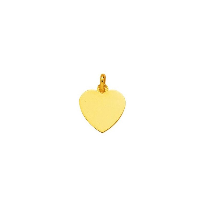 Pendentif Carador coeur épais or jaune 750/000