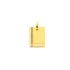 Pendentif plaque rectangle en or jaune 750/000 CARADOR