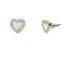Boucles d'oreille en acier doré motif cœur FOSSIL JF03215710