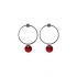 Boucles d'oreilles Alice Indicolite cristal rouge BO-ALICE-227