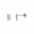 Boucles d'oreilles trilogie bicolore Carador en or 750/000 et diamants 0,040 cts