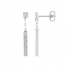 Boucles d'oreilles barette pendantes  en or blanc 750/000 et diamant CARADOR