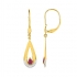 Boucles d'oreilles dormeuse en or jaune 750/000 et rubis CARADOR