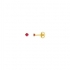 Boucles d'oreilles clous Carador Rubis 2 mm en or jaune 750/000 