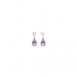 Boucles d'oreilles pendantes en or blanc 750/000 et améthyste
