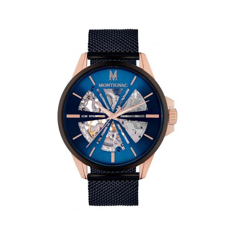 Montre Montignac collection S Automatique acier noir MOPE19A07