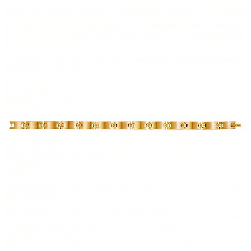 Bracelet Phebus maillons rectangulaires acier doré 35-0951