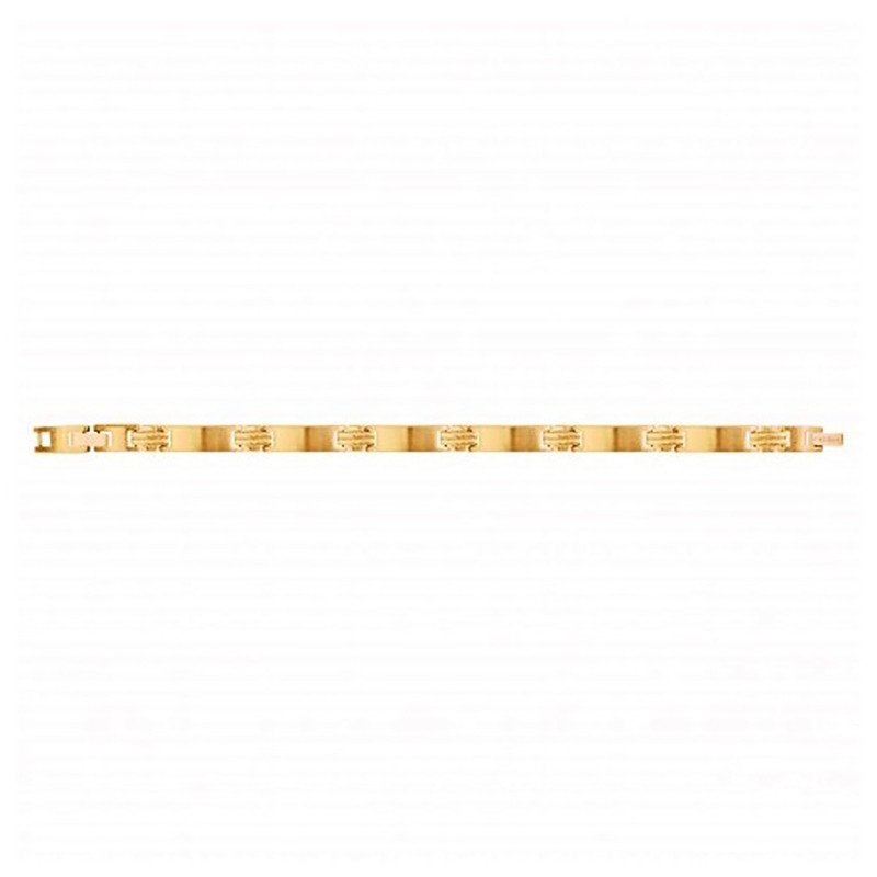 Bracelet Phebus maillons rectangulaires acier doré 35-0949