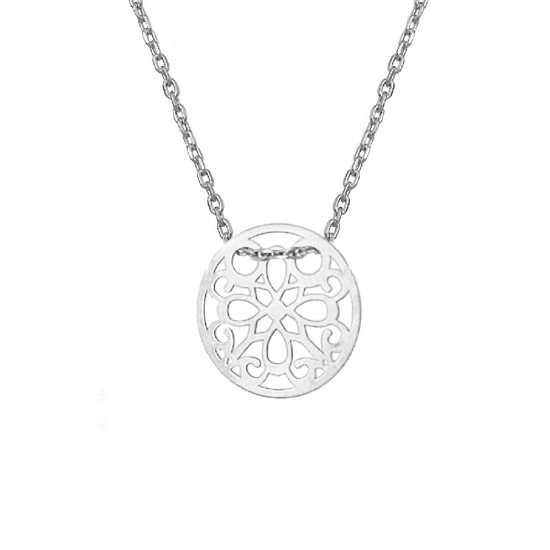 Chaîne argent 925/000 Carador motifs fleurs