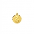 Médaille religieuse ronde Carador  ange  en or jaune 750/000