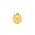 Médaille religieuse ronde Carador  vierge  en or jaune 750/000