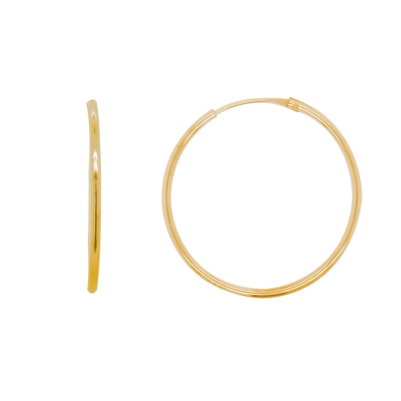 Boucles d'oreilles céoles Carador diamètre 25 mm or jaune 375/000