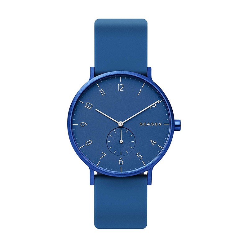 Montre Aaren Kulor Skagen silicone bleu électrique SKW6508