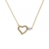 Collier Amour Carador en or jaune 375/000 et oxydes de zirconium
