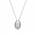 Collier spirales Carador en or blanc 375/000 et oxydes de zirconium