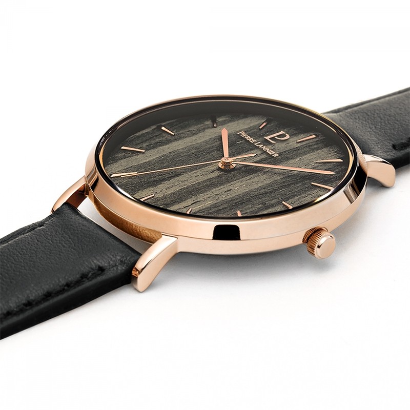 Montre Nature Pierre Lannier cuir noir 018P993