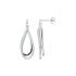 Carador - Boucles d'oreilles argent 925/000, oxydes de zirconium noirs et blancs