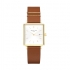 Montre Rosefield The Boxy cuir cognac QSCG-Q029