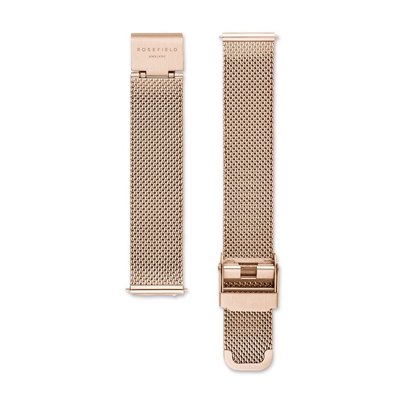 Coffret montre Rosefield West Village or rose et gris éléphant WEGTR-X184
