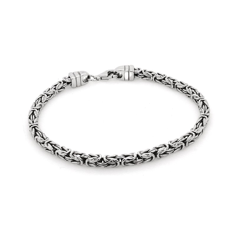 Bracelet maille balinaise carrée Carador en argent 925/000