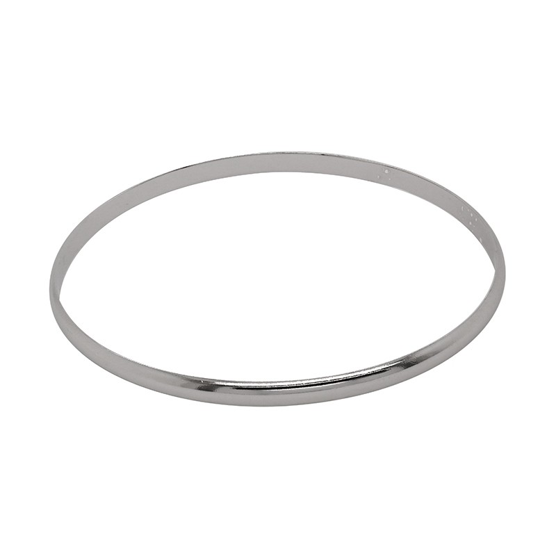 Bracelet jonc Carador tube bombé 4 mm en argent 925/000