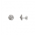 Boucles d'oreilles hexagone Carador en argent 925/000 et oxydes de zirconium