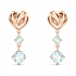 Boucles d'oreilles Lifelong Heart Swarovski métal doré rose 5517942