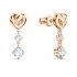 Boucles d'oreilles Lifelong Heart Swarovski métal doré rose 5517942