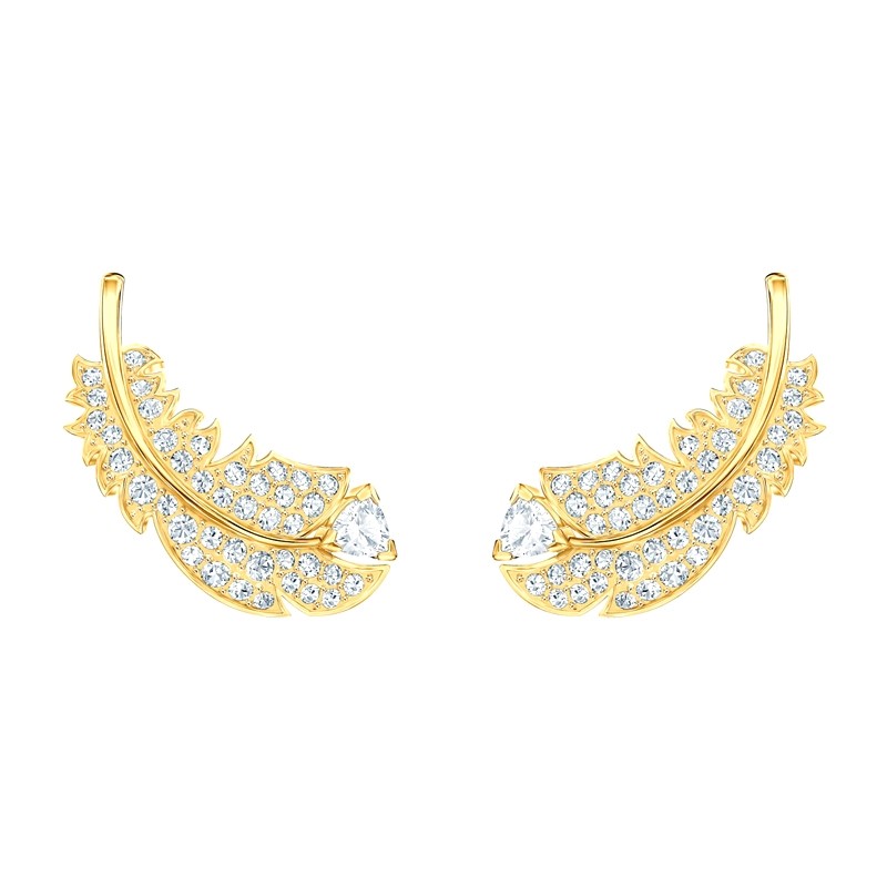 Boucles d'oreilles clous Nice Swarovski métal doré 5505623