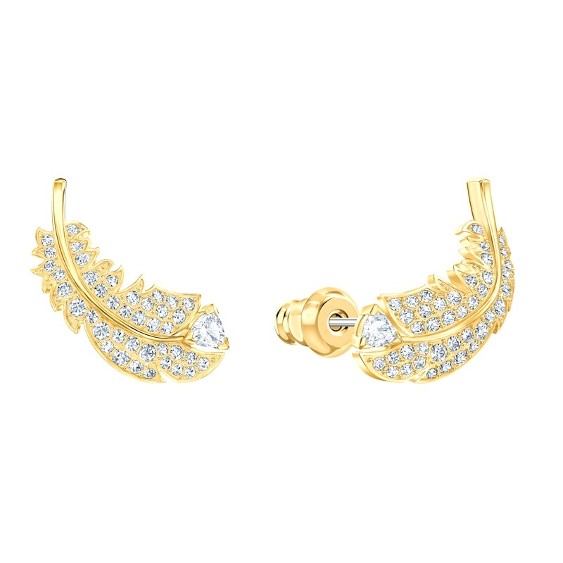 Boucles d'oreilles clous Nice Swarovski métal doré 5505623