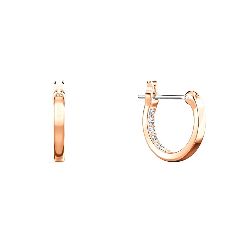 Boucles d'oreilles Infinity Swarovski en métal doré rose 5512625