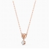 Collier Lifelong Heart Swarovski métal doré rose 5516542