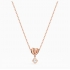Collier Lifelong Heart Swarovski métal doré rose 5516542