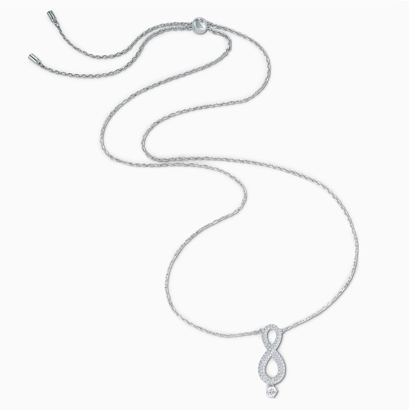 Collier Infinity Swarovski en métal argenté 5537966