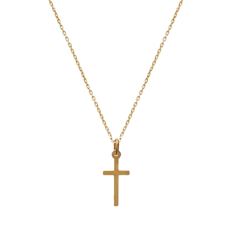 Pendentif Carador croix  20 x 10 mm en plaqué or