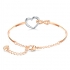Bracelet-jonc Infinity Heart  Swarovski en métal doré rose 5518869