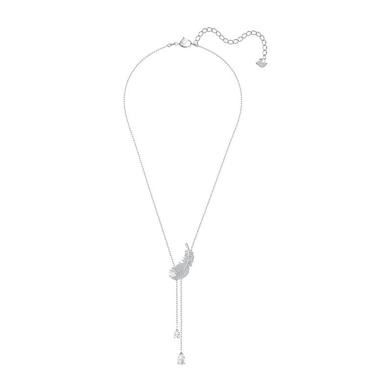 Collier en Y Nice Swarovski en métal argenté 5493397