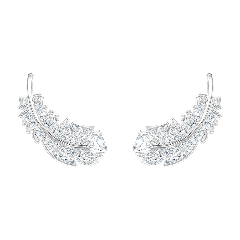Boucles d'oreilles clous Nice Swarovski en métal argenté 5482912