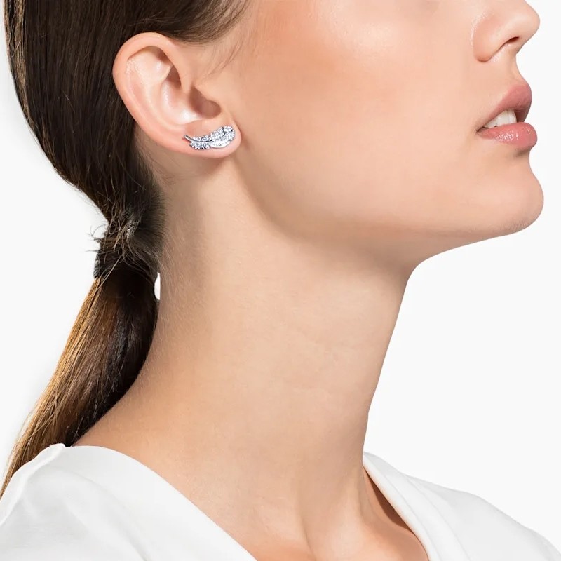 Boucles d'oreilles clous Nice Swarovski en métal argenté 5482912