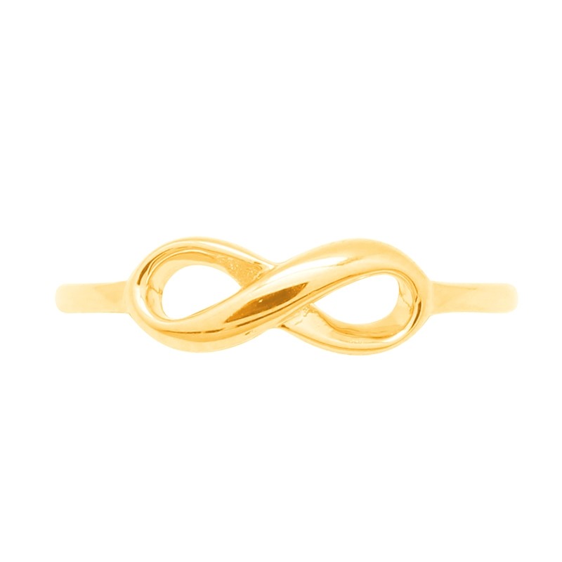 Bague femme Carador motif infini petite taille plaqué or