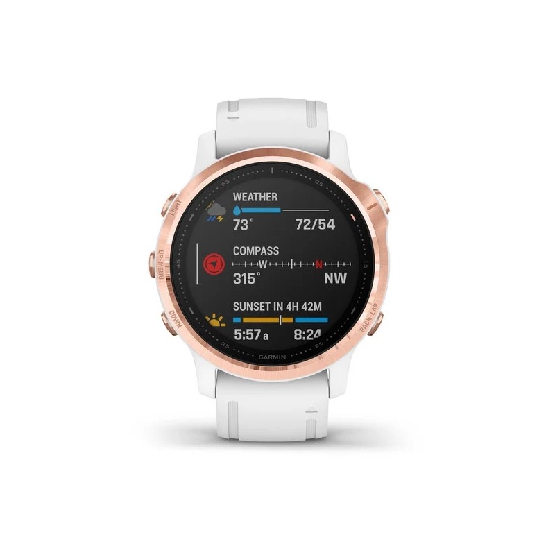 Montre Connectée multisport GPS  Garmin FENIX 6S blanche 010-02159-11