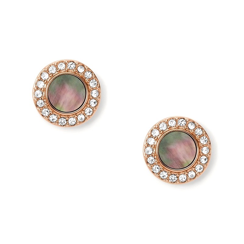 boucles d'oreille Glitz nacrés gris JF02949791